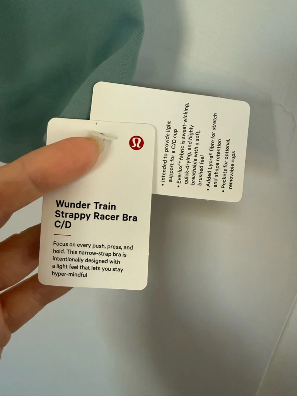 NWT Lululemon Wunder Train Strappy Racer Bra *Light Support, C/D Cup Size 14